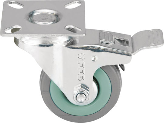 FFG Furniture Wheel made of Metal in Gray Color 7.5x7.5cm