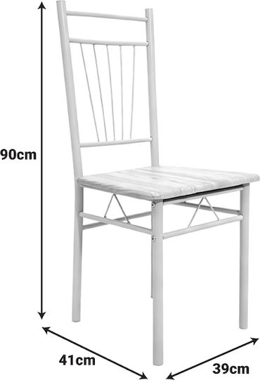 Masă Bucătărie Roza cu 4 Scaune 60x110cm