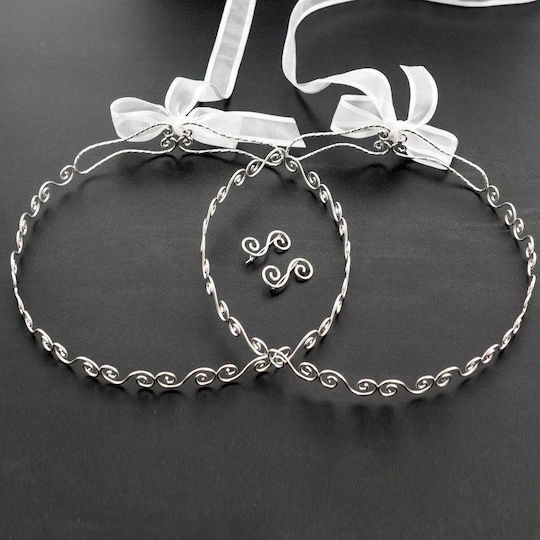 Hochzeitskronen Spiralen Handgefertigt Silber 925