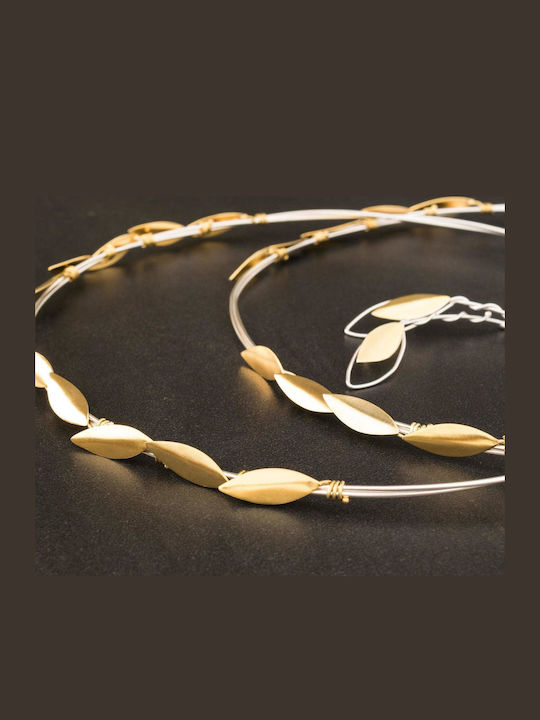 Wedding Crowns Two-Tone Olive Leaves Handmade Silver 925