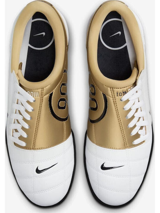 Nike Total 90 Ghete Fotbal cu Talpă cu Crampoane Albe