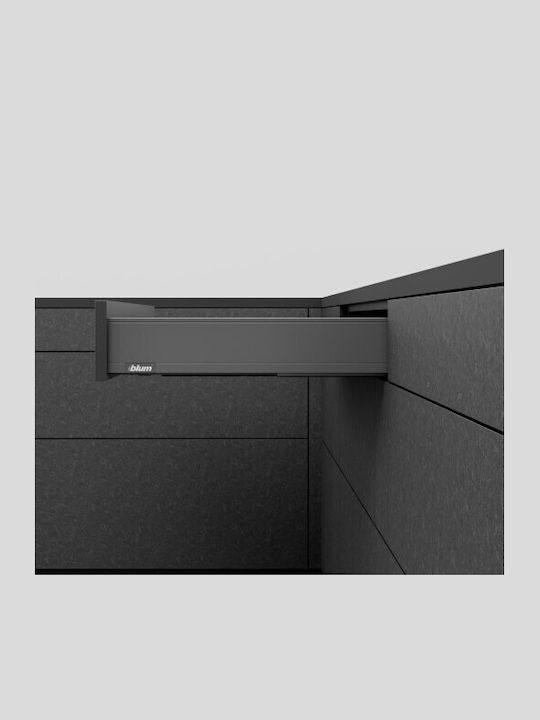 Blum Rectangular Metal Drawer Anthracite 50x9cm 104-770M500Gray