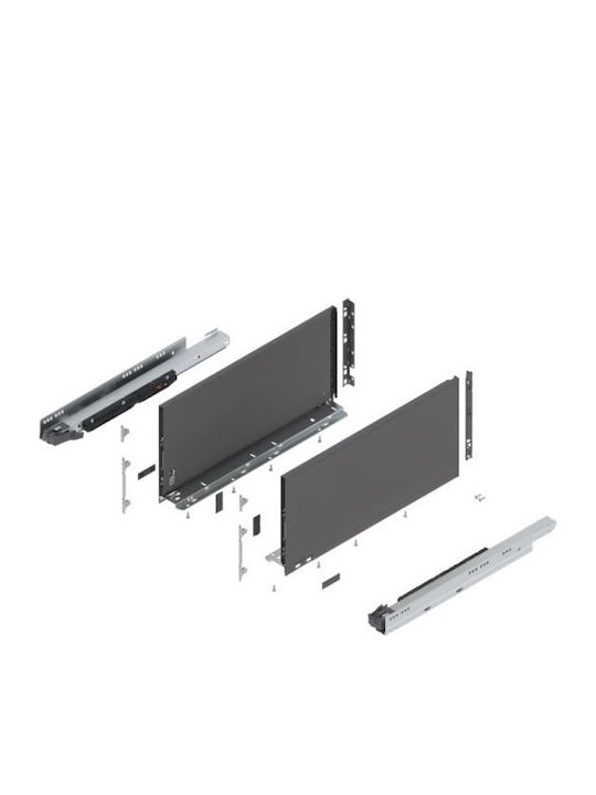 Blum Правоъгълно Чекмедже от Металик Антрацит 50x24см 104-770F500GRI