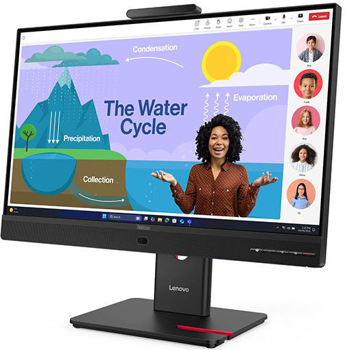 Lenovo ThinkVision T24D-4v IPS Monitor 23.8" FHD 1920x1080 mit Reaktionszeit 4ms GTG