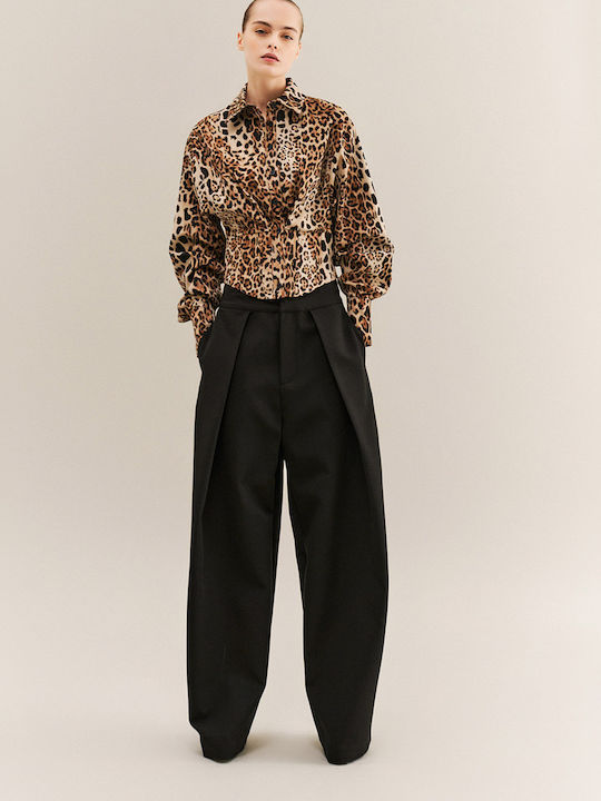 Long Sleeve Women's Shirt Animal Print