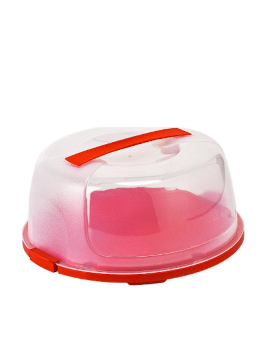 Irak Plast Cake Stand Transparent 28.5x28.5x17cm