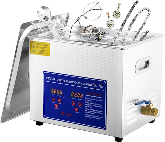 Vevor Ultrasonic Cleaner 10lt Inox with Digital Timer