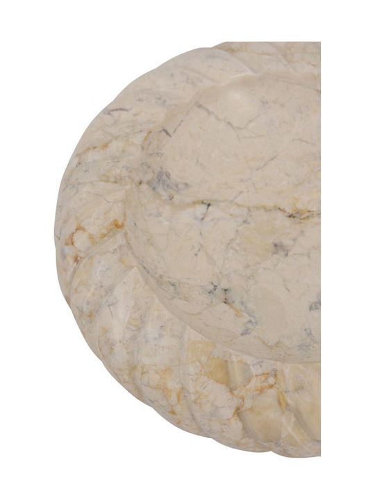Artekko Διακοσμητική Πιατέλα Μαρμάρινη Μπεζ 21.6x21.6x5εκ.