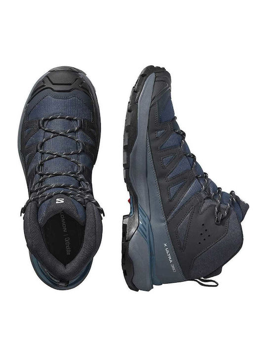 Salomon X Ultra 360 Mid Men's Hiking Boots Waterproof With Gore-Tex Membrane Blue