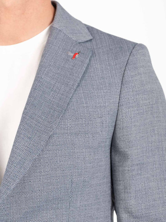 Men’s Suit Jacket with Slim Fit Bahama Blue