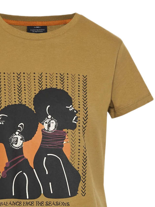 Γυναικείο T-shirt Λαδί