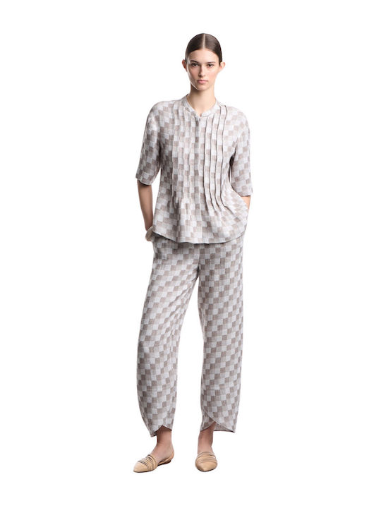 Damen Leinenhose Geprüft Beiges