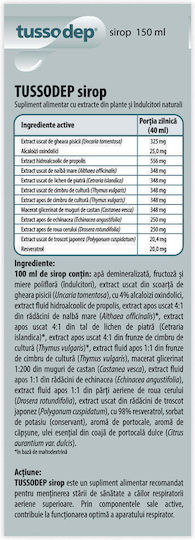 Phyto Tussodep Sirop Supliment Alimentar Special 150ml