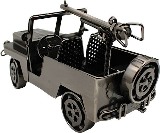 Metal Decorative Miniature Military Jeep Vintage 24cm 12dis04