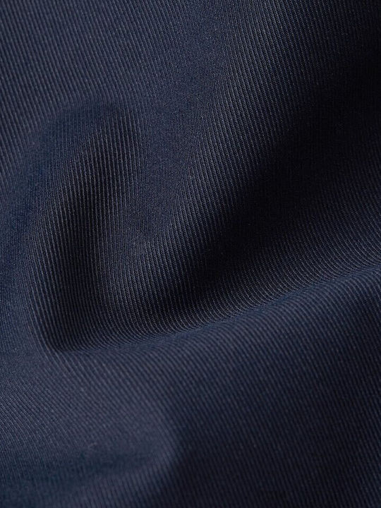 Pleated Παντελόνι Chino σε Relaxed Εφαρμογή Μπλε