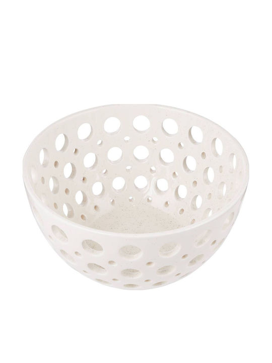 Butlers Dekorative Schale Keramik Weiß 25x25cm Butlers Dekorative Schale Keramik Weiß 25x25cm