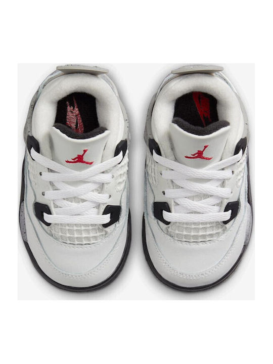 4 Retro Παιδικά Sneakers Λευκά