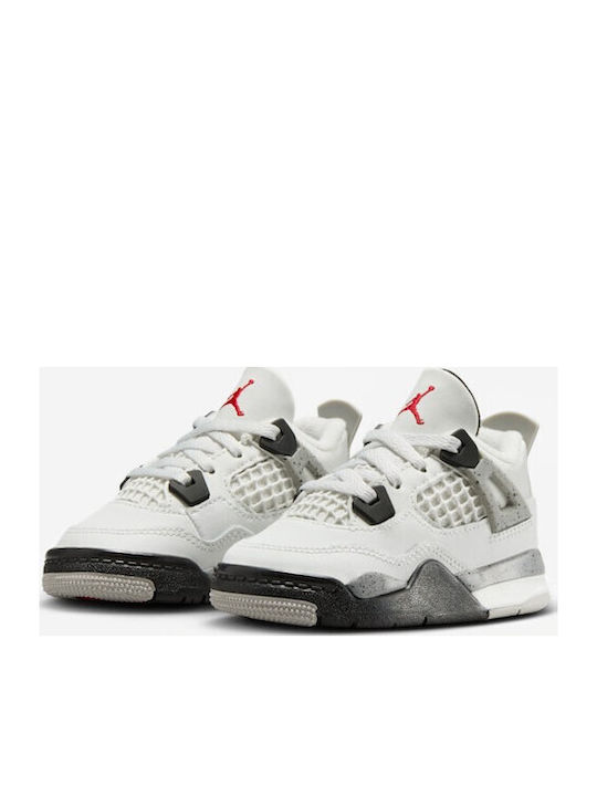 4 Retro Παιδικά Sneakers Λευκά