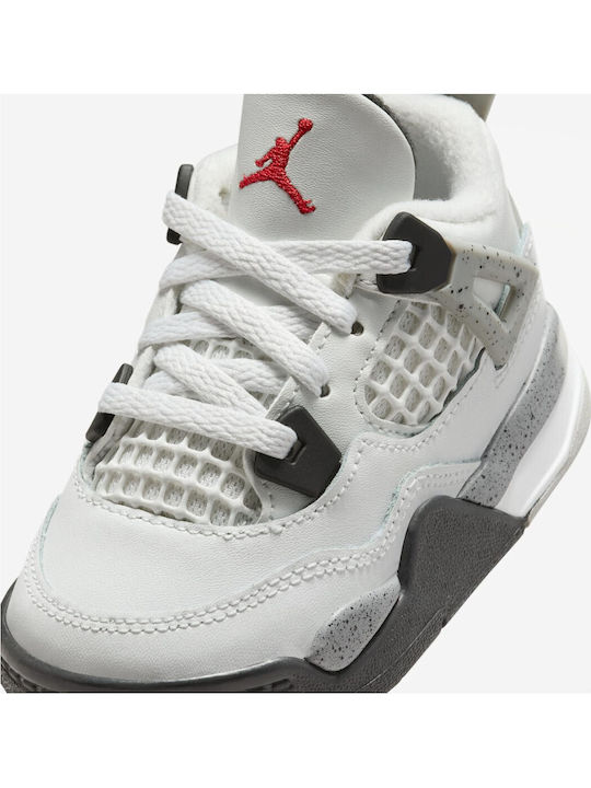 4 Retro Παιδικά Sneakers Λευκά