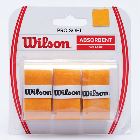 Wilson Pro Soft Overgrip Πορτοκαλί 3τμχ