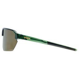Uvex Cycling Glasses With Gold Frame And Transparent Mirror Lenses