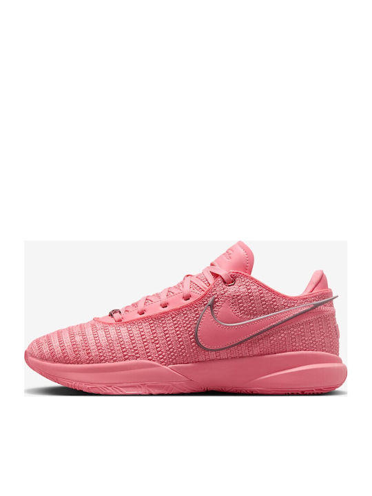 LeBron 20 Ниски Баскетболни обувки Pink Gaze / Metallic Silver
