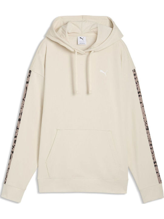 Ess Graphic Women's Hooded Sweatshirt Beige