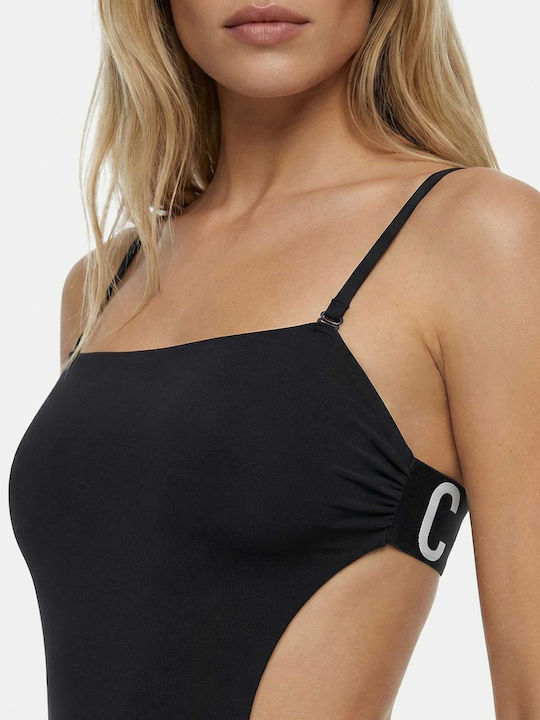 Swimsuit with Cutouts & Removable Padding Black