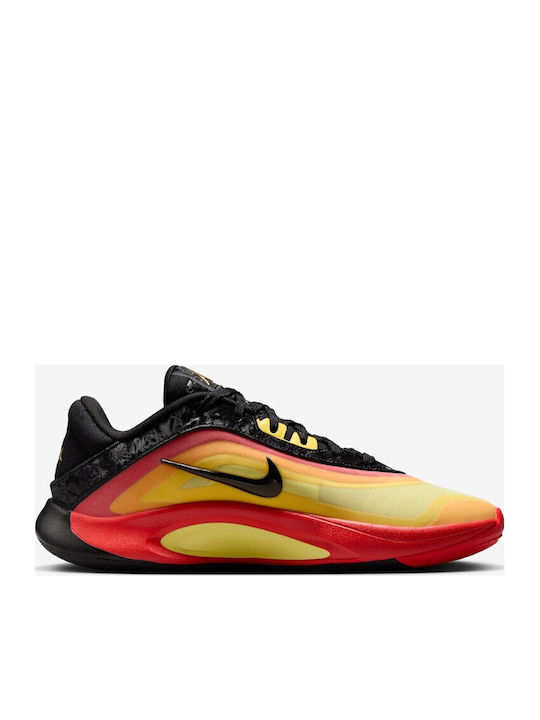 A'ja Wilson A'one Allstar All-Star Low Basketball Shoes Black Metallic Gold Bright Crimson University Gold