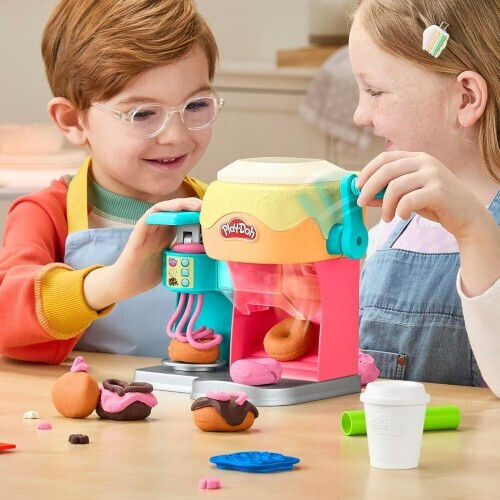 Hasbro Play-Doh Plasticine Donut Drop Shop Game for Age 3 Plus 5 Pieces