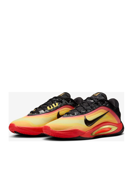 A'ja Wilson A'one Allstar All-Star Low Basketball Shoes Black Metallic Gold Bright Crimson University Gold