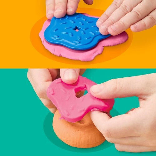 Hasbro Play-Doh Plasticine Donut Drop Shop Game for Age 3 Plus 5 Pieces