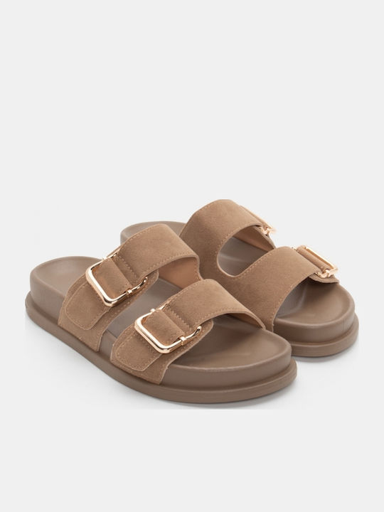 Women's Flat Sandals Flatforms Beige