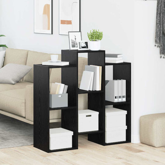 Bodenvitrine fürs Wohnzimmer aus Spanplatte Schwarz Eiche 90x30x90 cm