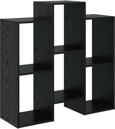 Bodenvitrine fürs Wohnzimmer aus Spanplatte Schwarz Eiche 90x30x90 cm
