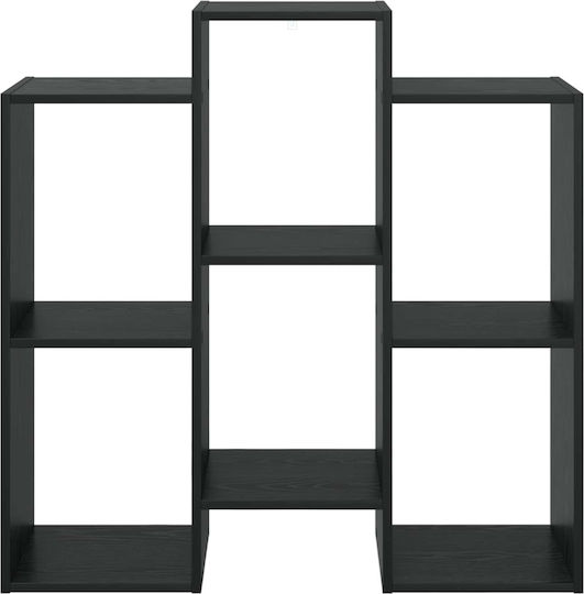 Bodenvitrine fürs Wohnzimmer aus Spanplatte Schwarz Eiche 90x30x90 cm