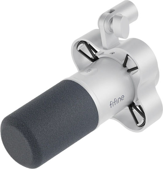 Fifine K688W Δυναμικό Μικρόφωνο Shock Mounted σε Λευκό Χρώμα