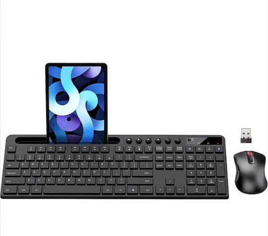 Marvo KC411W Wireless Keyboard & Mouse Set English US Gray