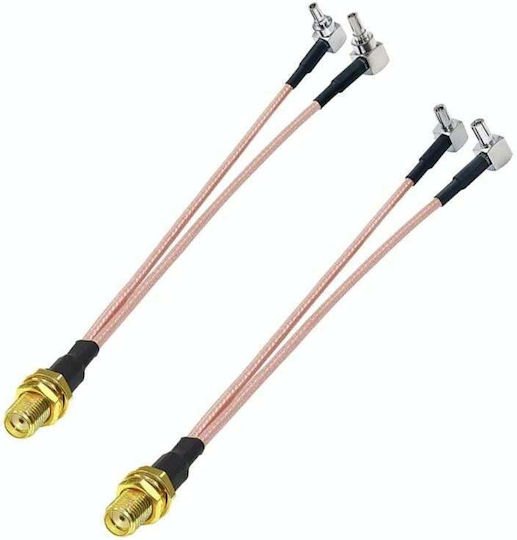 Rp-sma Buchse zu 2 Ts9 R Wifi Antennen Verlängerungskabel Rg316 Adapterkabel 30cm
