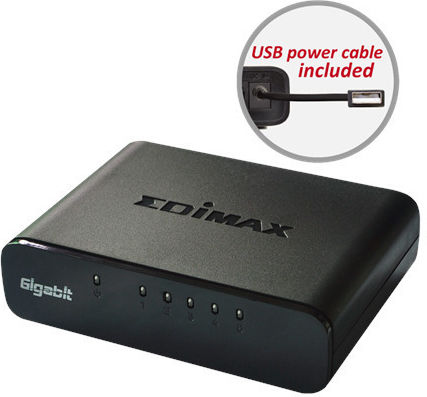 Edimax ES-5500G V3 v3 Unmanaged L2 Switch με 5 Θύρες Gigabit (1Gbps) Ethernet
