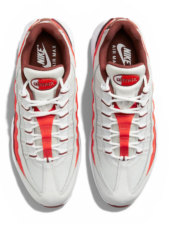 Air Max 95 Men's Sneakers Dust Dark Pony Picante Red White DM0011 005