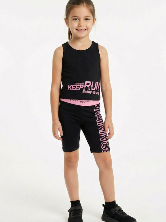 Kids Set with Leggings Summer 2 Pieces Black