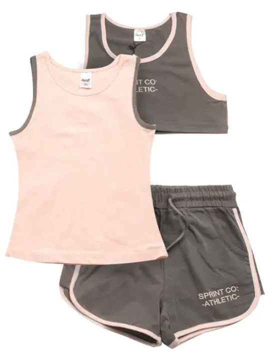 Kids Summer Set with Shorts 3 Pieces Gray