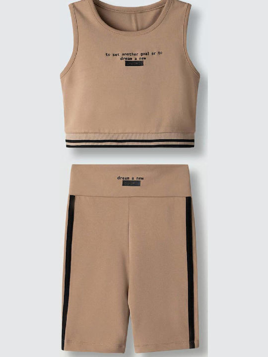 Kids' Set with Leggings Winter 2pcs Mocha
