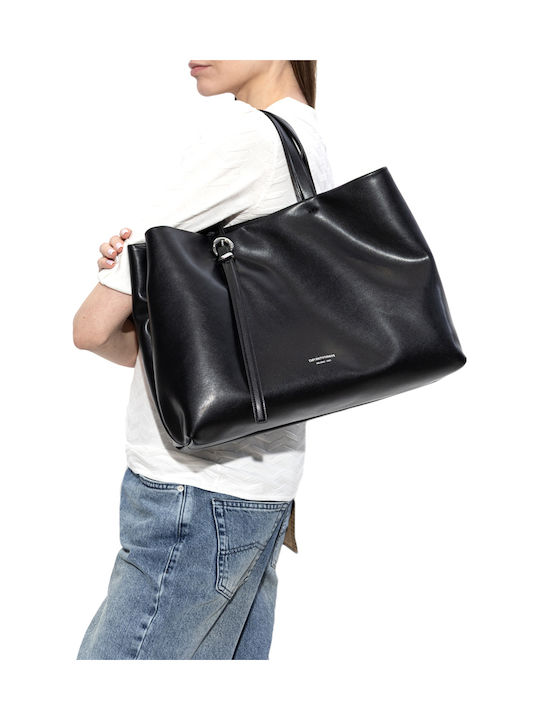 Leather Women's Tote Handbag Black
