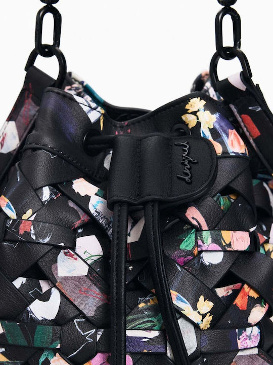 Stoff Damen Handtaschen und Damentaschen Rucksack Schwarz