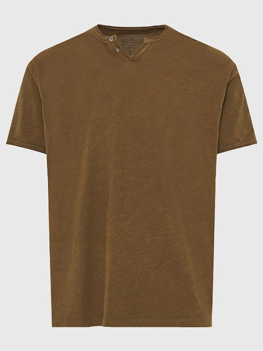 Funky Buddha Kurzarm T-Shirt Braune Funky Buddha Kurzarm T-Shirt Braune
