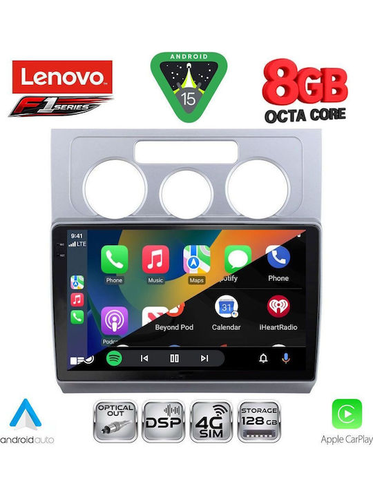 Lenovo Car Audio System for Volkswagen Touran 2003-2010 with A/C Bluetooth USB WiFi GPS Apple CarPlay Android Auto with 10" Touch Screen