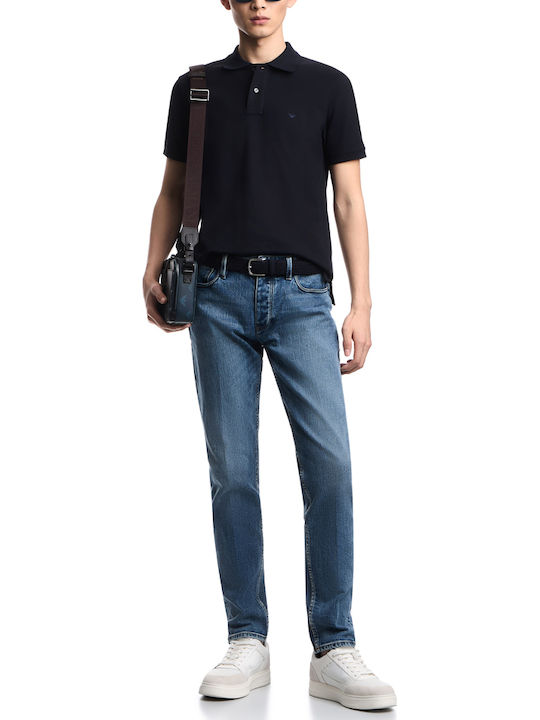 Polo Short Sleeve Navy Blue Blouse