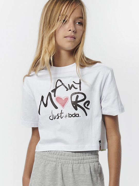 Παιδικό Crop Top Κοντομάνικο White